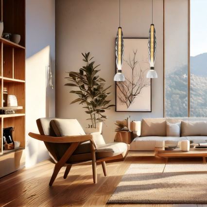 Світлодіодна підвісна люстра LUCCO LED/18W/230V діаметр 15 см димчастий