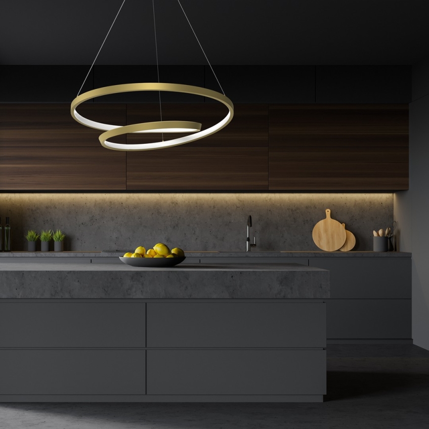 Світлодіодна підвісна люстра LUCERO LED/48W/230V золотий