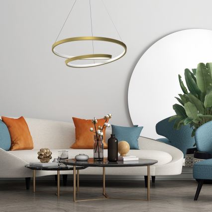 Світлодіодна підвісна люстра LUCERO LED/48W/230V золотий