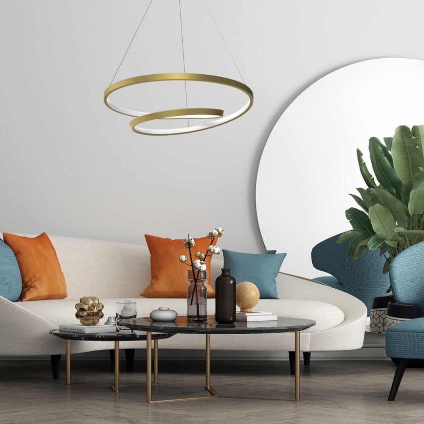 Світлодіодна підвісна люстра LUCERO LED/48W/230V золотий