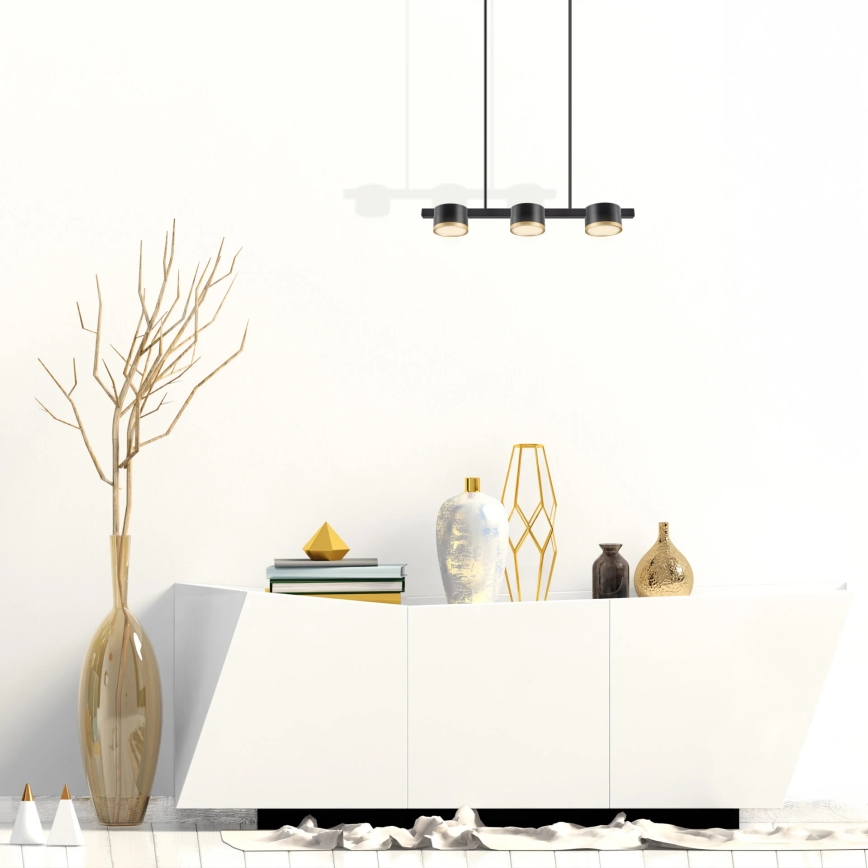 Світлодіодна підвісна люстра MIRELLA 3xGX53/6W/230V чорний