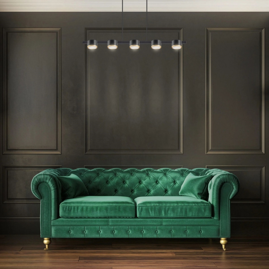 Світлодіодна підвісна люстра MIRELLA 5xGX53/6W/230V чорний