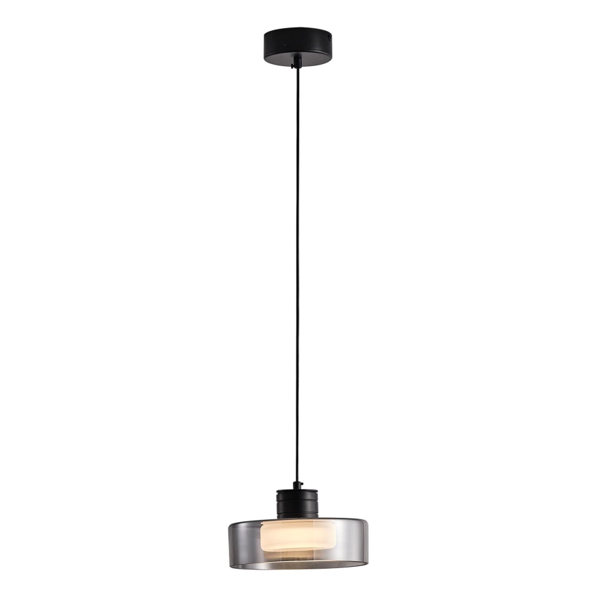 Світлодіодна підвісна люстра NIMBUS LED/8W/230V 3000K чорний/димчастий діаметр 20 см