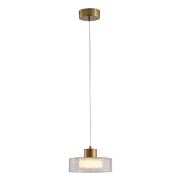 Світлодіодна підвісна люстра NIMBUS LED/8W/230V 3000K золотий/прозорий діаметр 20 см