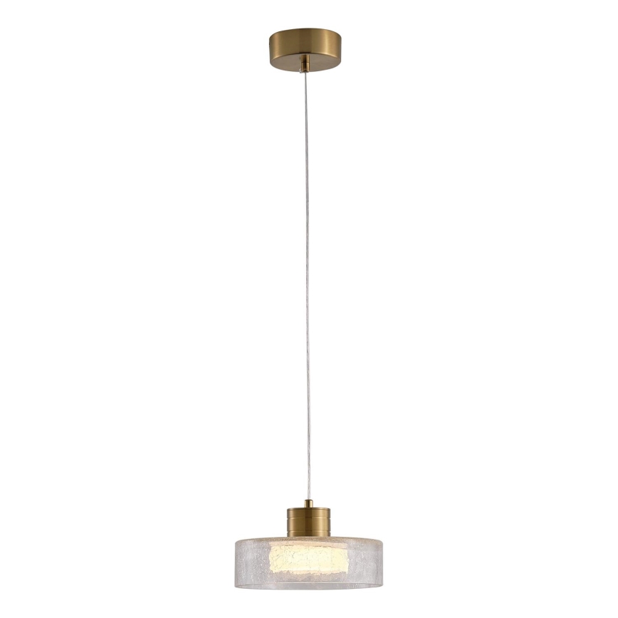 Світлодіодна підвісна люстра NIMBUS LED/8W/230V 3000K золотий/прозорий діаметр 20 см