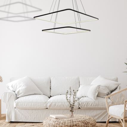 Світлодіодна підвісна люстра NIX LED/50W/230V чорний