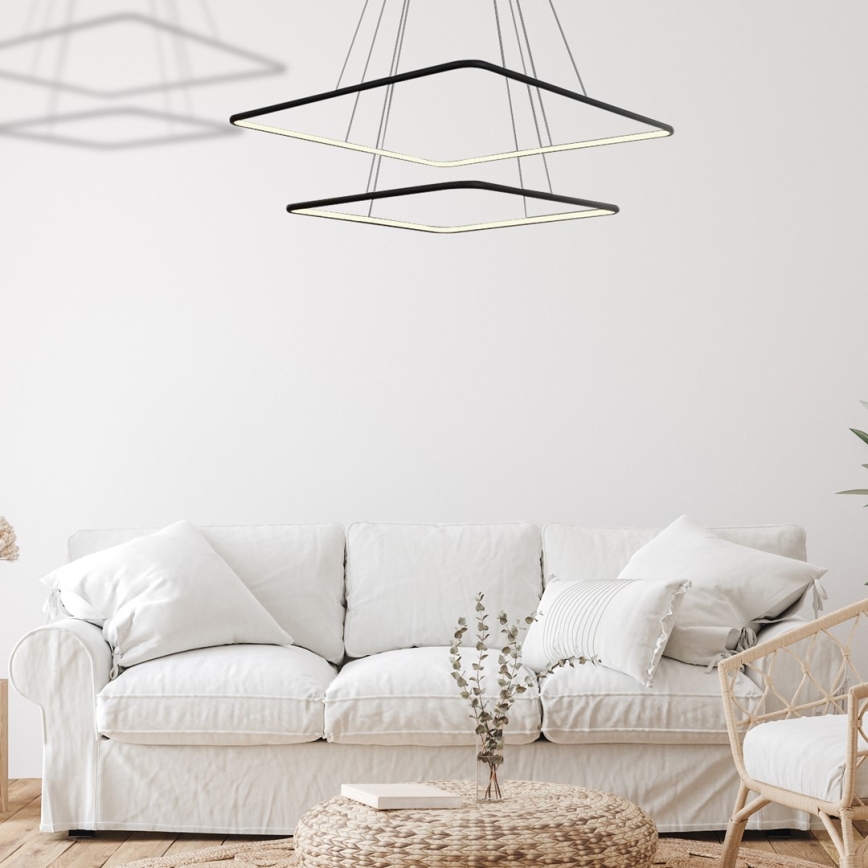 Світлодіодна підвісна люстра NIX LED/50W/230V чорний