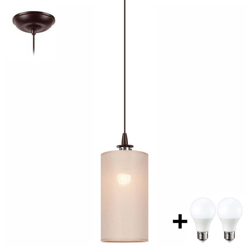 Світлодіодна підвісна люстра NOEL MINI 1xE27/60W/230V бежева