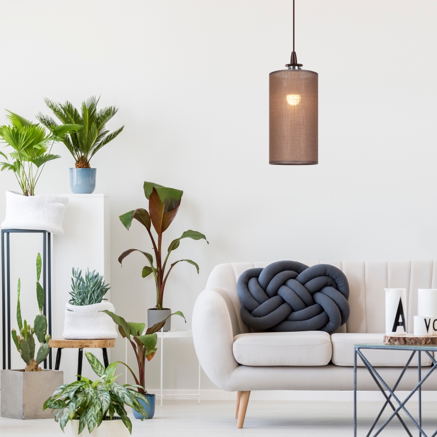 Світлодіодна підвісна люстра NOEL MINI 1xE27/60W/230V коричнева