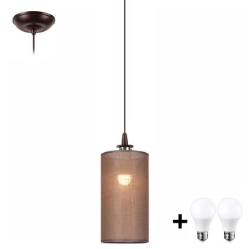 Світлодіодна підвісна люстра NOEL MINI 1xE27/60W/230V коричнева