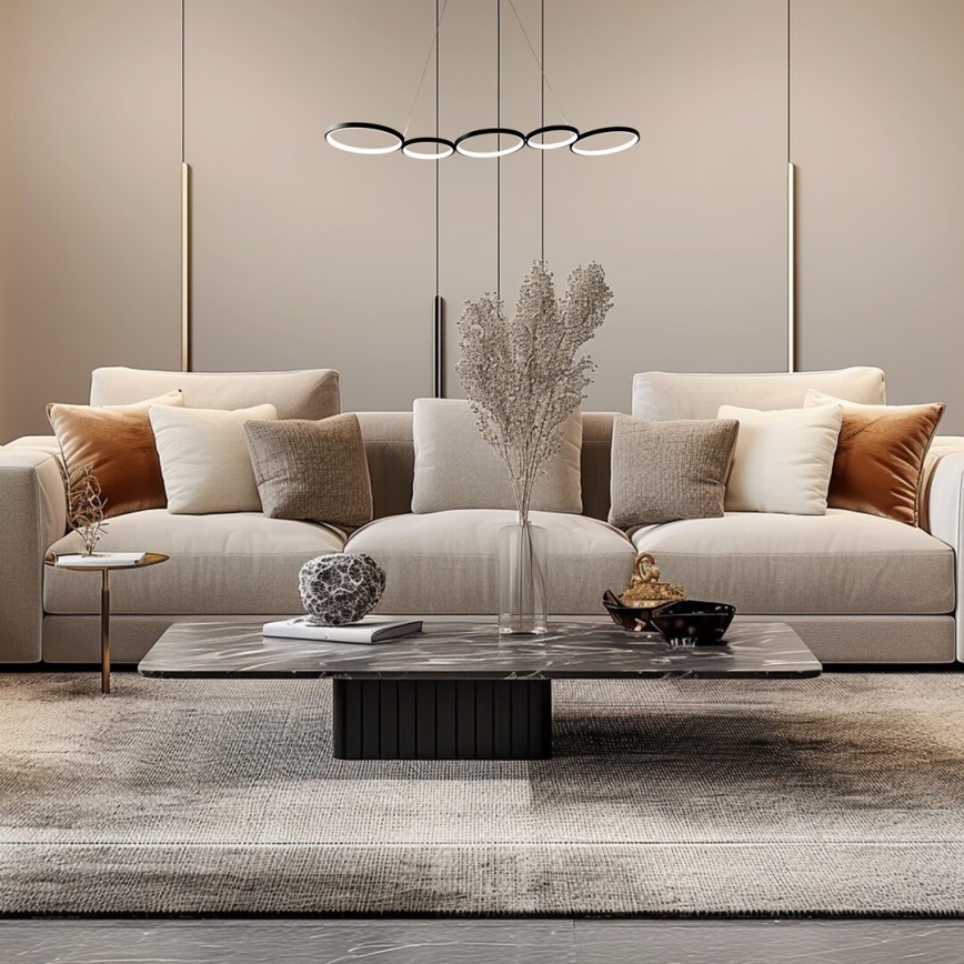 Світлодіодна підвісна люстра OLYMPIA 5xLED/10W/230V чорний