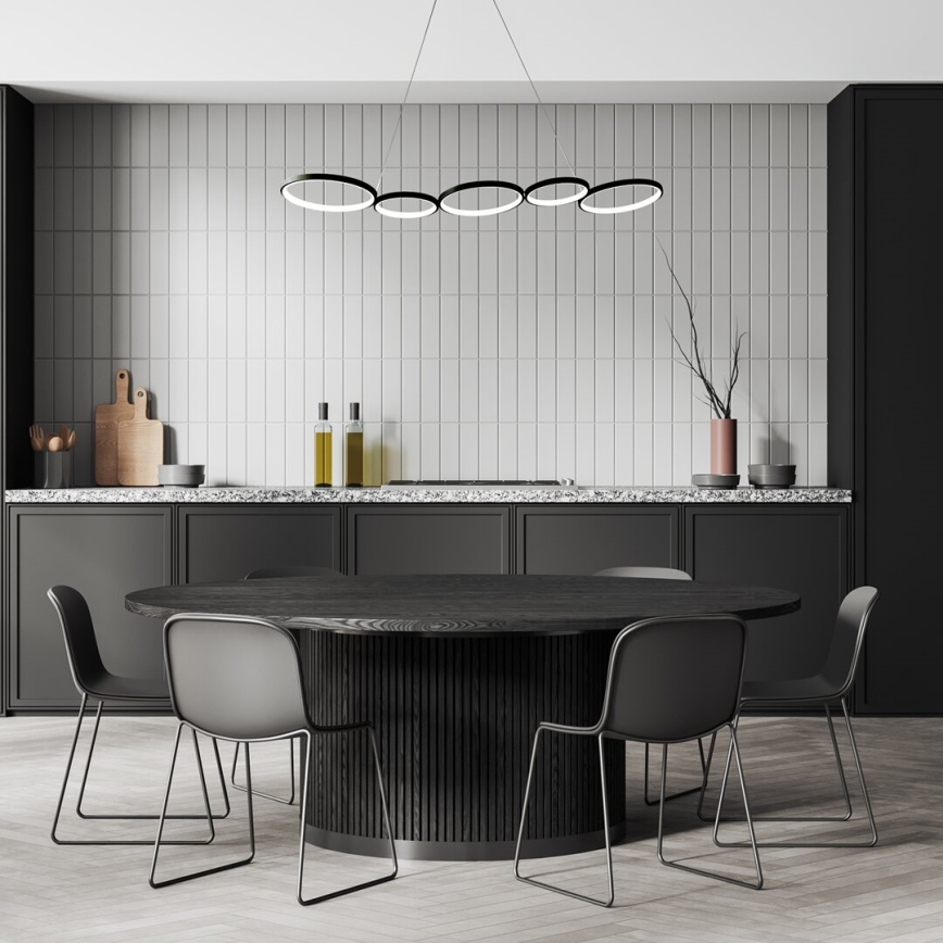 Світлодіодна підвісна люстра OLYMPIA 5xLED/10W/230V чорний