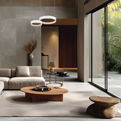 Світлодіодна підвісна люстра ORBITA LED/72W/230V білий/чорний