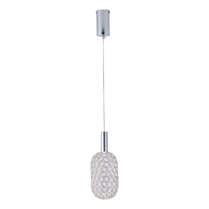 Світлодіодна підвісна люстра PERFORATO LED/6,3W/230V 3000K глянцевий хром діаметр 13 см