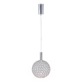 Світлодіодна підвісна люстра PERFORATO LED/6,3W/230V 3000K глянцевий хром діаметр 20 см