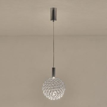 Світлодіодна підвісна люстра PERFORATO LED/6,3W/230V 3000K глянцевий хром діаметр 20 см
