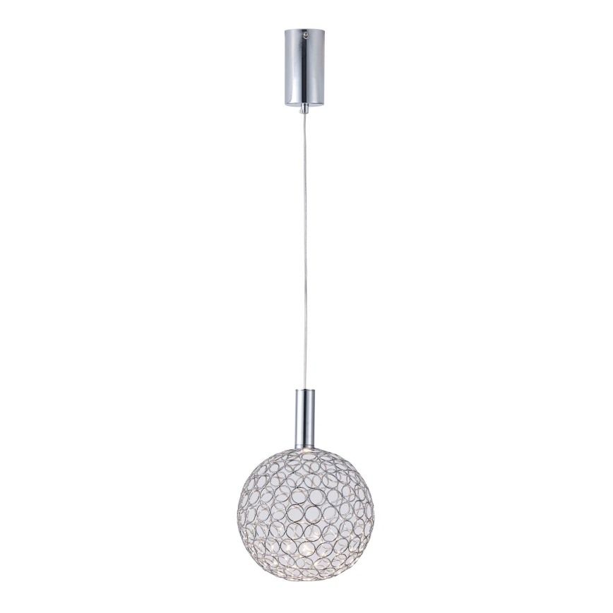 Світлодіодна підвісна люстра PERFORATO LED/6,3W/230V 3000K глянцевий хром діаметр 20 см
