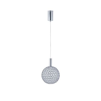 Світлодіодна підвісна люстра PERFORATO LED/6,3W/230V 3000K глянцевий хром діаметр 20 см