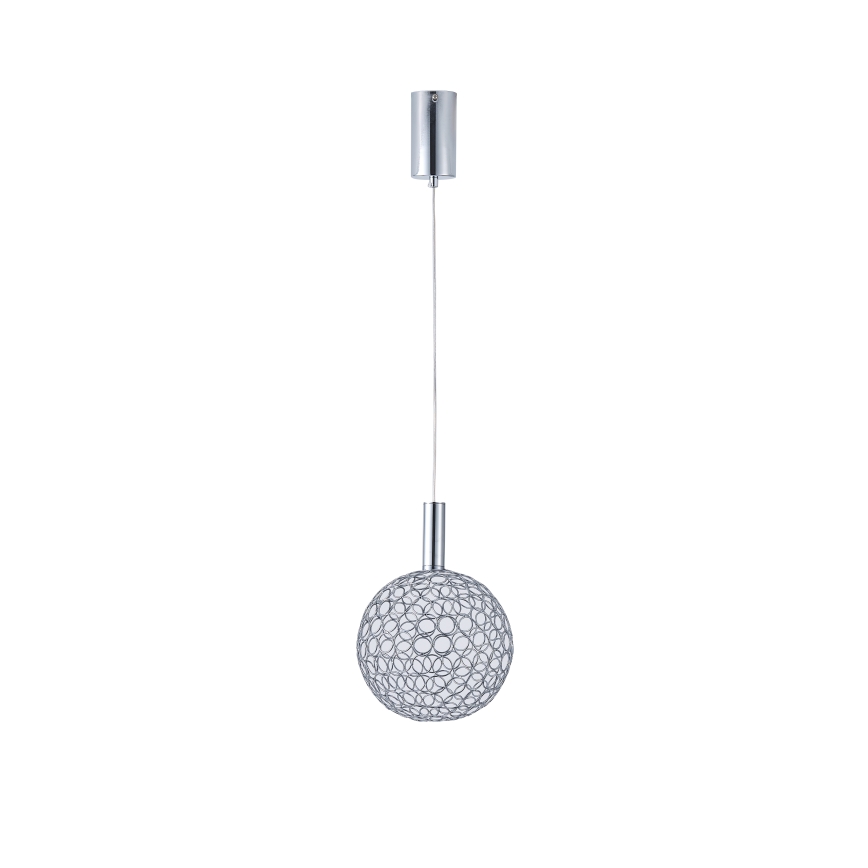 Світлодіодна підвісна люстра PERFORATO LED/6,3W/230V 3000K глянцевий хром діаметр 20 см