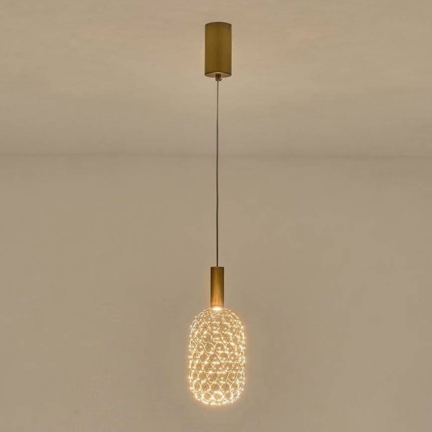 Світлодіодна підвісна люстра PERFORATO LED/6,3W/230V 3000K золотий діаметр 13 см