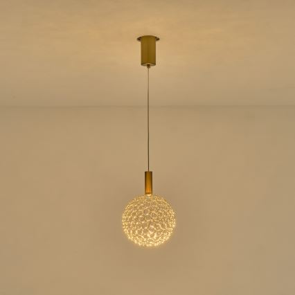 Світлодіодна підвісна люстра PERFORATO LED/6,3W/230V 3000K золотий діаметр 20 см
