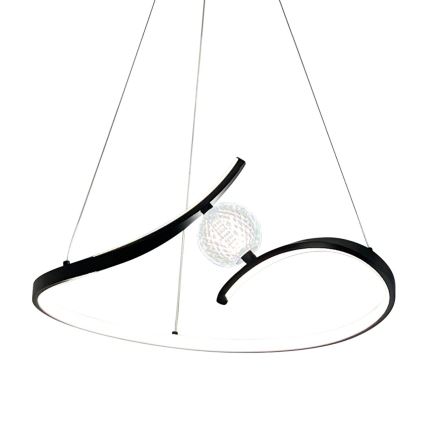 Світлодіодна підвісна люстра PERLA LED/34W/230V чорний