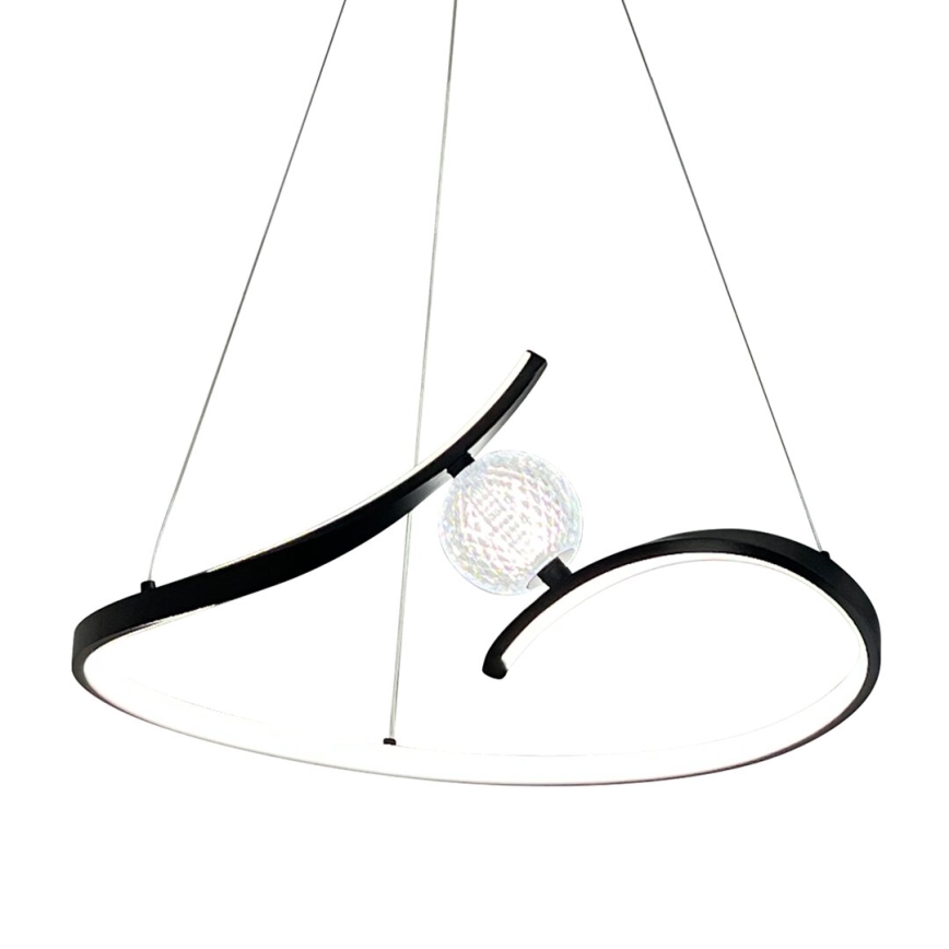 Світлодіодна підвісна люстра PERLA LED/34W/230V чорний