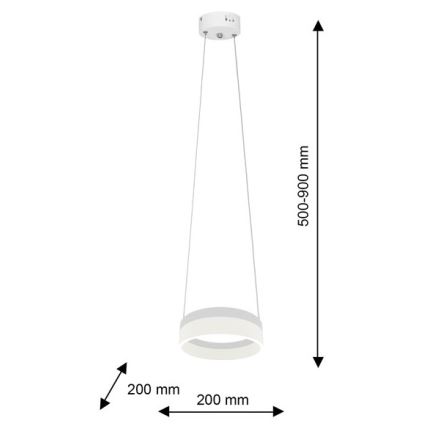 Світлодіодна підвісна люстра RING LED/12W/230V