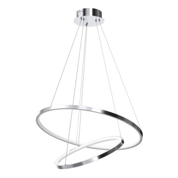 Світлодіодна підвісна люстра ROTONDA LED/51W/230V глянцевий хром