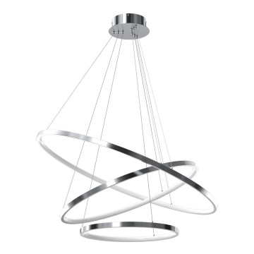 Світлодіодна підвісна люстра ROTONDA LED/93W/230V глянцевий хром