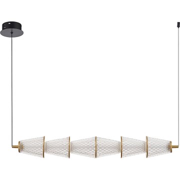 Світлодіодна підвісна люстра SANSA LED/11W/230V золотий/прозорий