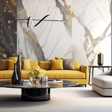 Світлодіодна підвісна люстра SASH LED/36W/230V чорний