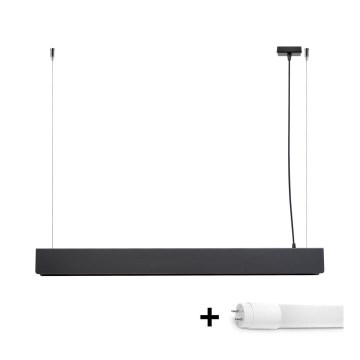 Світлодіодна підвісна люстра SPARK 1xG13/8,5W/230V чорний