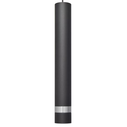 Світлодіодна підвісна люстра TUBA 1xGU10/4,8W/230V чорний/глянцевий хром