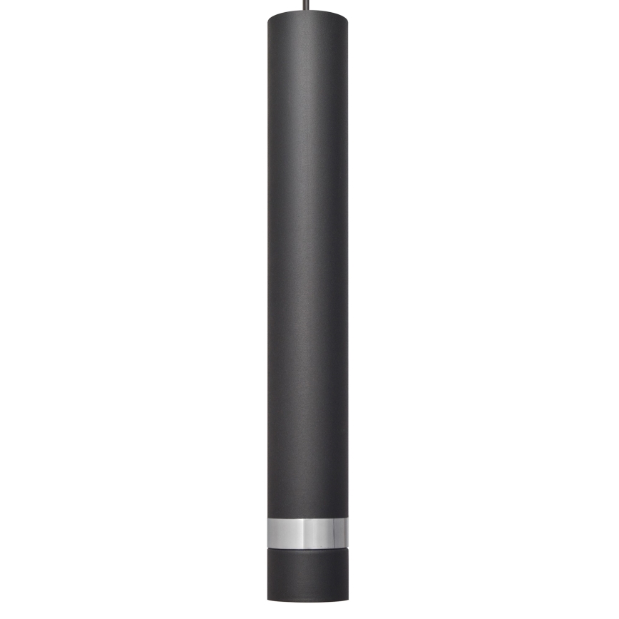 Світлодіодна підвісна люстра TUBA 1xGU10/4,8W/230V чорний/глянцевий хром