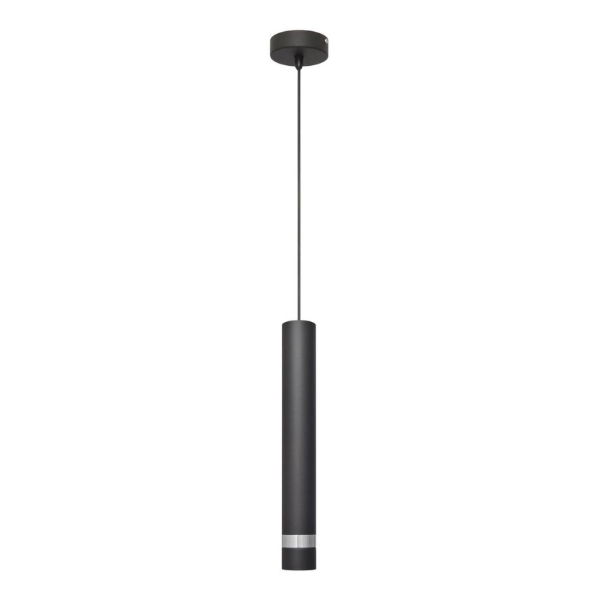 Світлодіодна підвісна люстра TUBA 1xGU10/4,8W/230V чорний/глянцевий хром