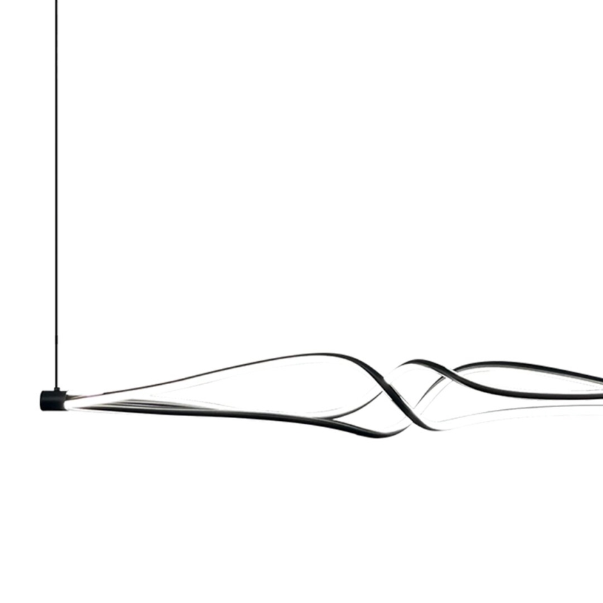 Світлодіодна підвісна люстра TWISTER LED/56W/230V чорний