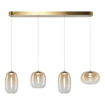 Світлодіодна підвісна люстра VASO LED/15W/230V золотий/димчастий