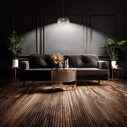 Світлодіодна підвісна люстра VASO LED/4W/230V діаметр 18 см чорний/димчастий