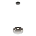 Світлодіодна підвісна люстра VASO LED/4W/230V діаметр 18 см чорний/димчастий