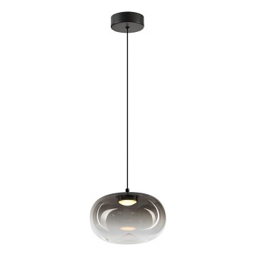 Світлодіодна підвісна люстра VASO LED/4W/230V діаметр 18 см чорний/димчастий