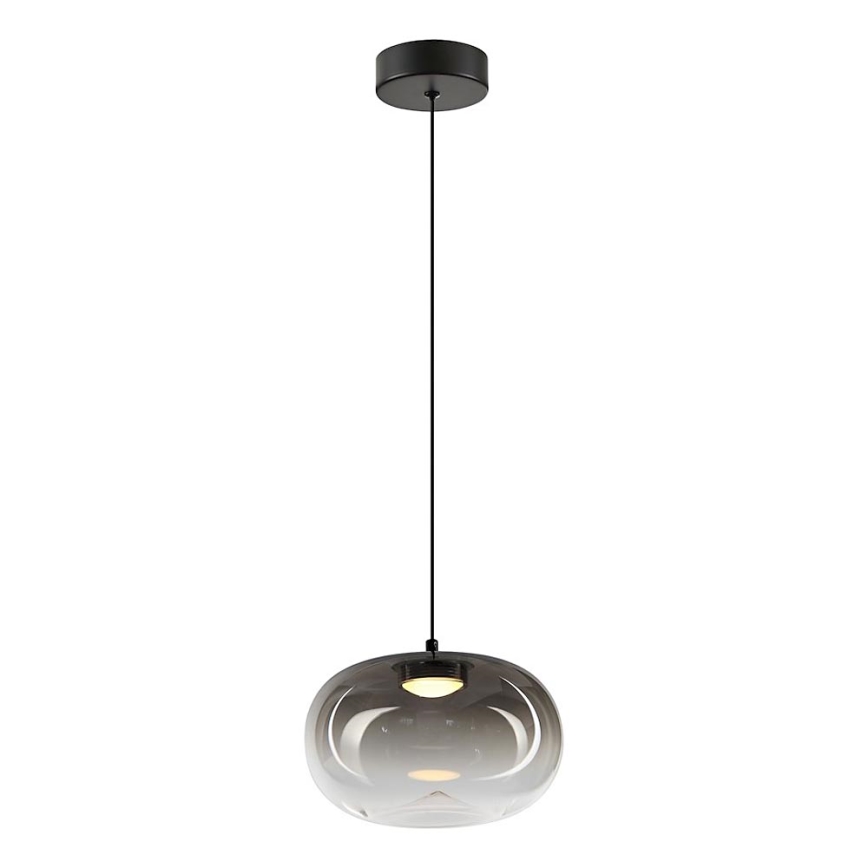 Світлодіодна підвісна люстра VASO LED/4W/230V діаметр 18 см чорний/димчастий