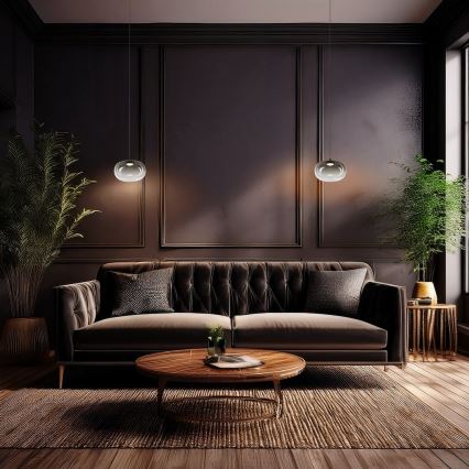 Світлодіодна підвісна люстра VASO LED/4W/230V діаметр 18 см чорний/димчастий