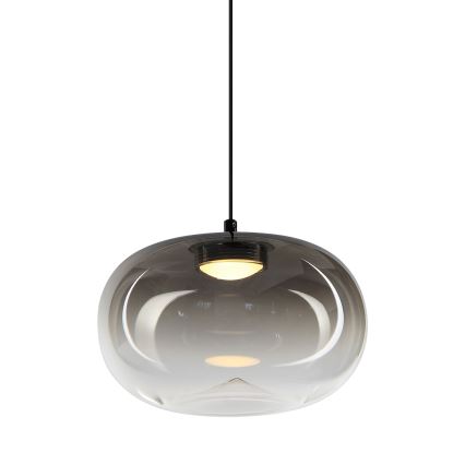 Світлодіодна підвісна люстра VASO LED/4W/230V діаметр 18 см чорний/димчастий