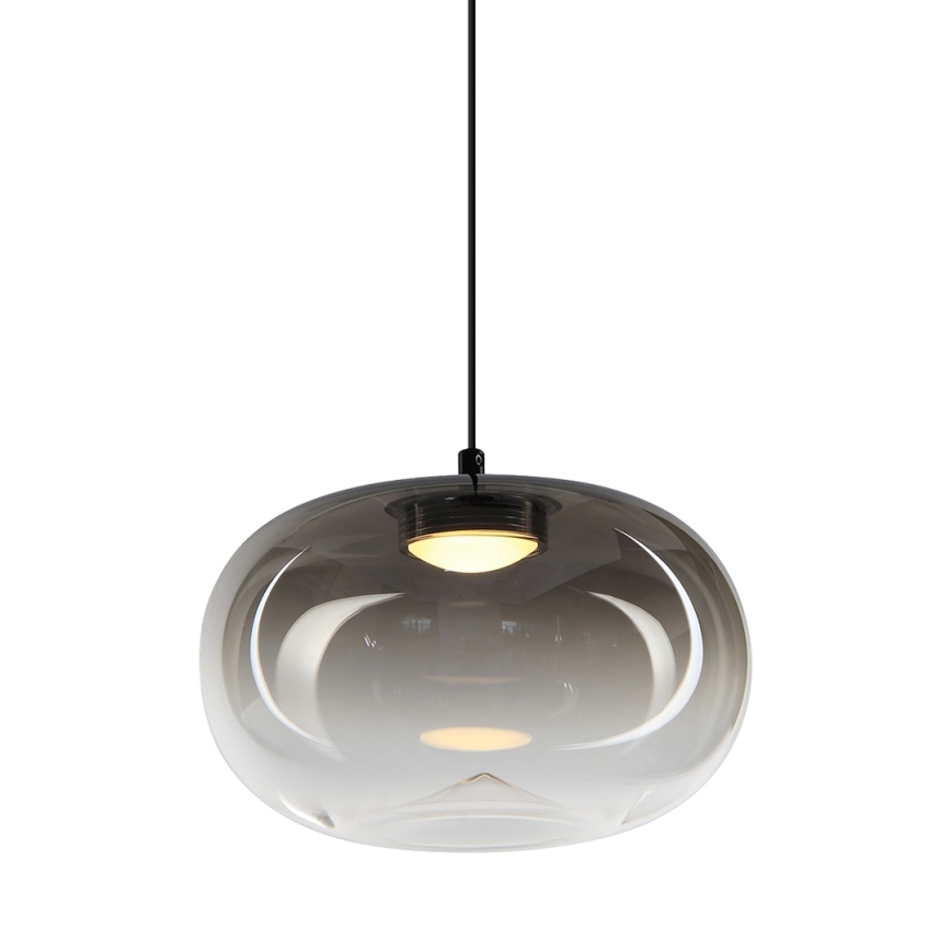 Світлодіодна підвісна люстра VASO LED/4W/230V діаметр 18 см чорний/димчастий