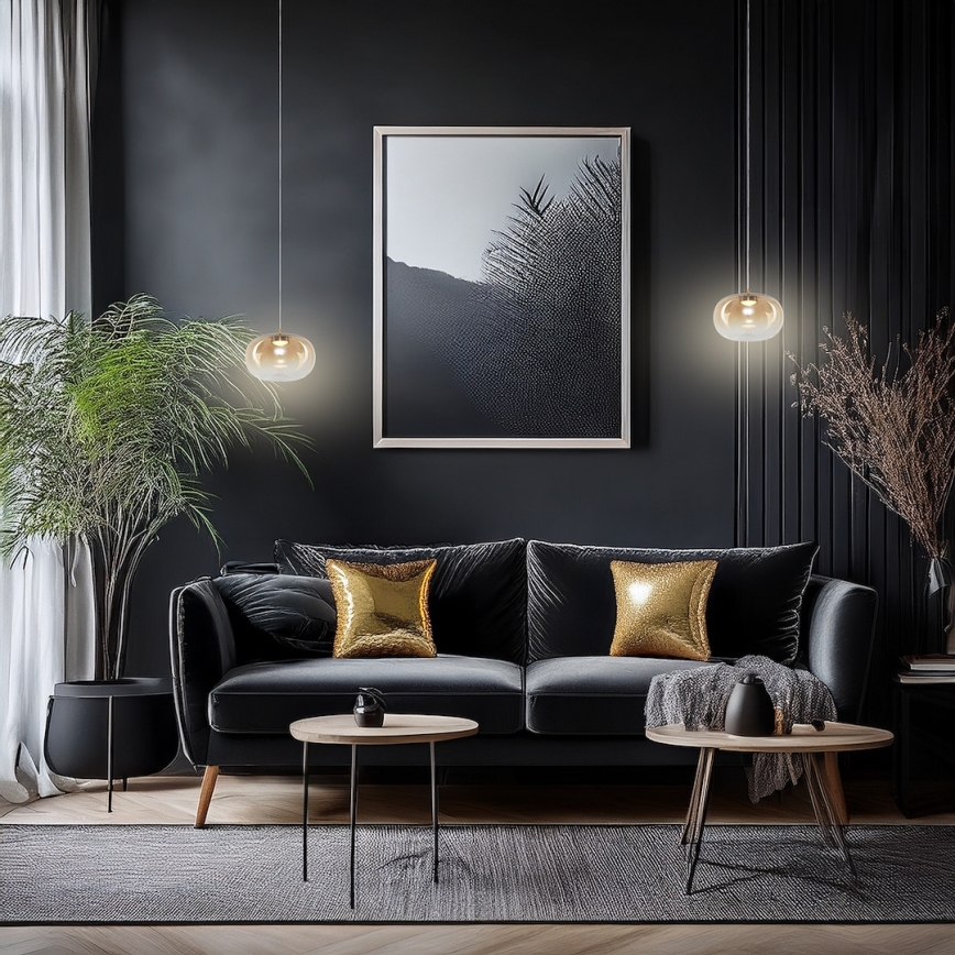 Світлодіодна підвісна люстра VASO LED/4W/230V діаметр 18 см золотий/димчастий