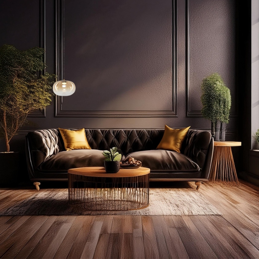 Світлодіодна підвісна люстра VASO LED/4W/230V діаметр 18 см золотий/димчастий