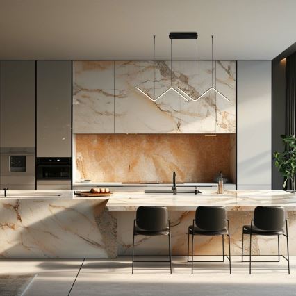 Світлодіодна підвісна люстра VERTE 2xLED/11W/230V чорний