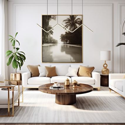 Світлодіодна підвісна люстра VERTE 2xLED/11W/230V чорний