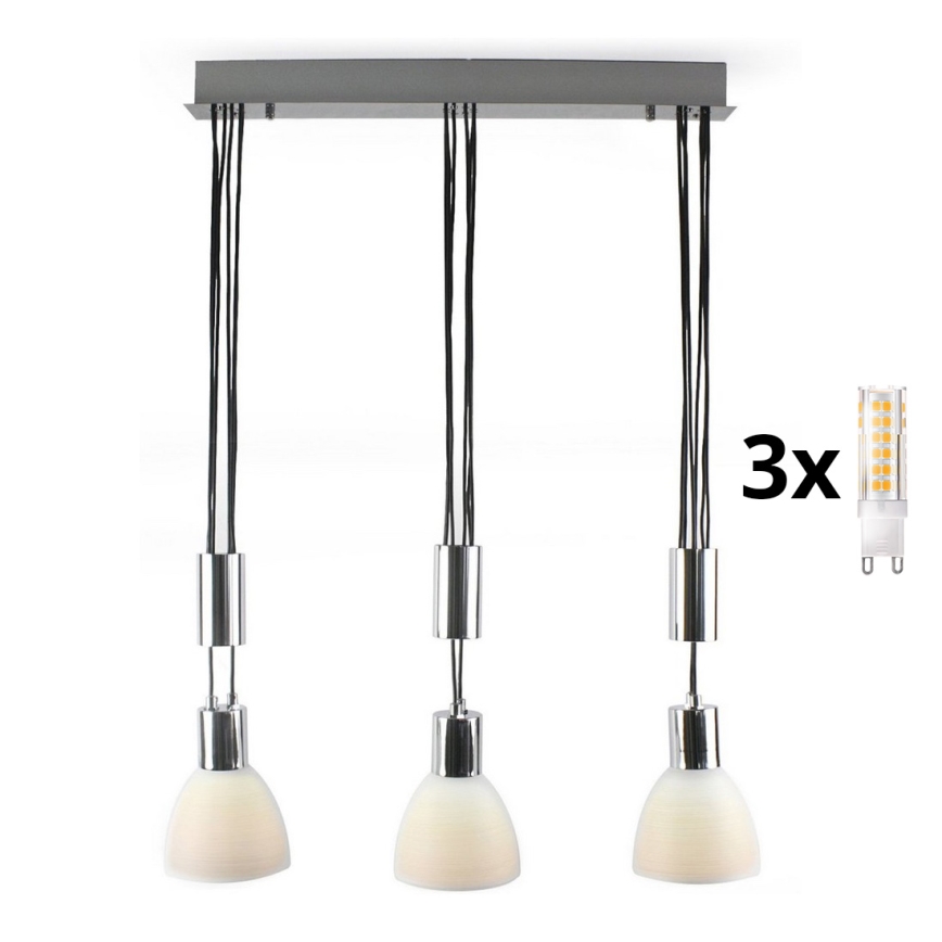 Світлодіодна підвісна люстра WENDY 3xG9/33W/230V
